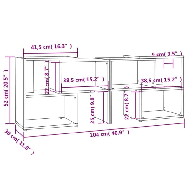 vidaXL TV-benk høyglans svart 104x30x52 cm konstruert tre