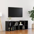 Miniatyrbilde 2 av 7: vidaXL TV-benk høyglans svart 104x30x52 cm konstruert tre