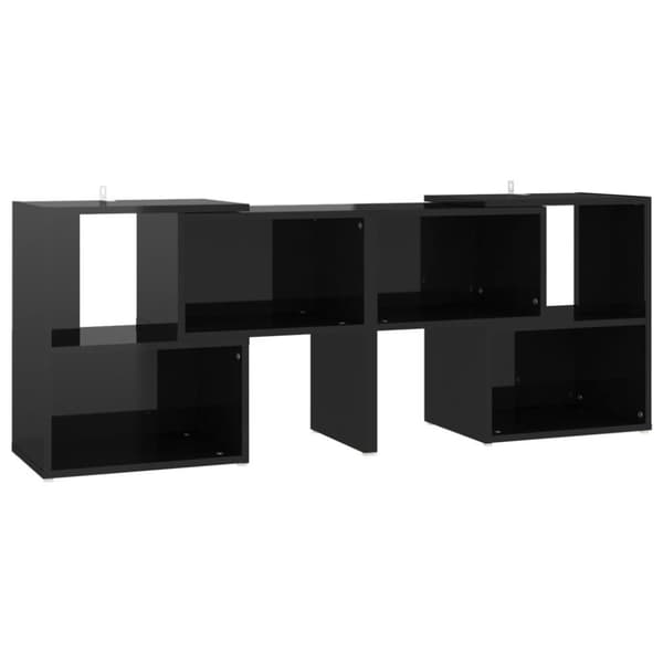 vidaXL TV-benk høyglans svart 104x30x52 cm konstruert tre