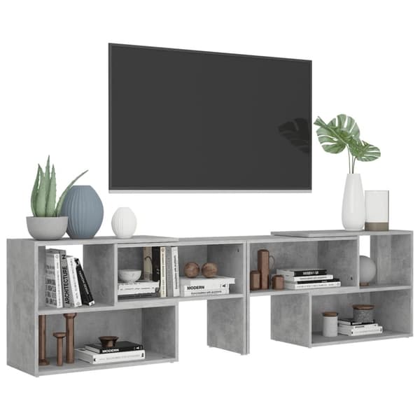 vidaXL TV-benk betonggrå 149x30x52 cm konstruert tre
