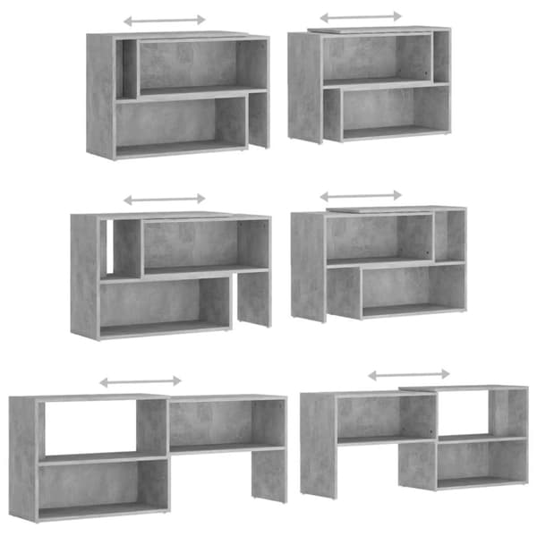vidaXL TV-benk betonggrå 149x30x52 cm konstruert tre