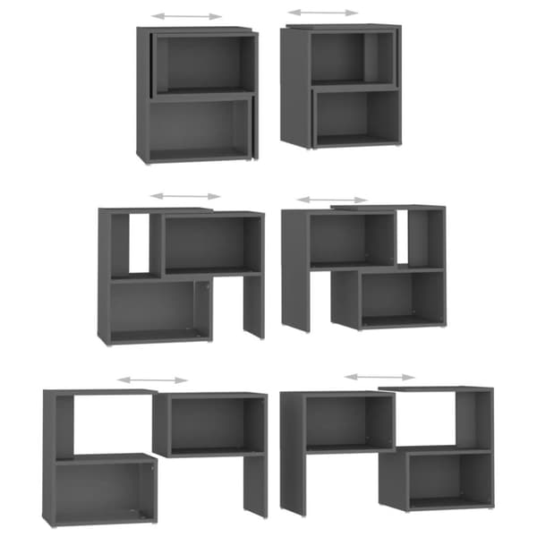 vidaXL TV-benk grå 104x30x52 cm konstruert tre