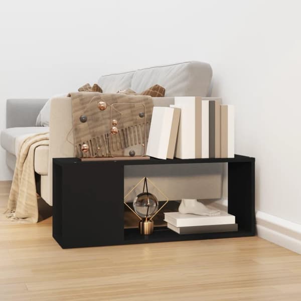 vidaXL TV-benk svart 80x24x32 cm konstruert tre