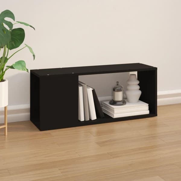 vidaXL TV-benk svart 80x24x32 cm konstruert tre