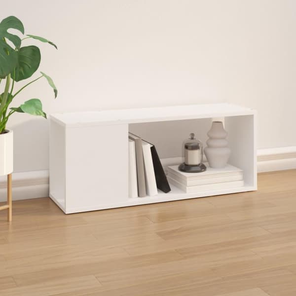 vidaXL TV-taso valkoinen 80x24x32 cm tekninen puu
