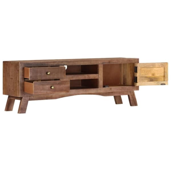 vidaXL TV-benk 110x30x40 cm grovt mangotre