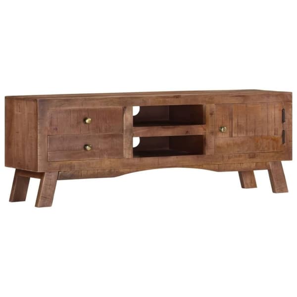vidaXL TV-benk 110x30x40 cm grovt mangotre