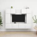 Miniatyrbilde 3 av 10: vidaXL TV-benksett 6 deler hvit konstruert tre
