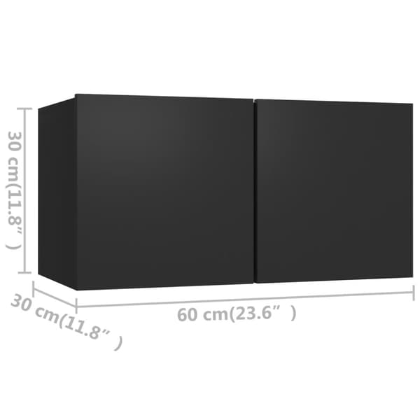 vidaXL TV-benksett 5 deler svart sponplate