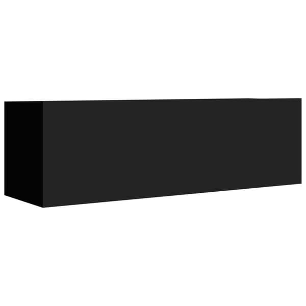 vidaXL TV-benksett 6 deler svart sponplate