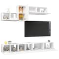 Miniatyrbilde 4 av 10: vidaXL TV-benksett 6 deler hvit konstruert tre