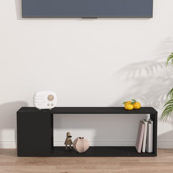 vidaXL TV-benk svart 100x24x32 cm konstruert tre