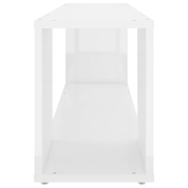 vidaXL TV-benk høyglans hvit 100x24x32 cm konstruert tre