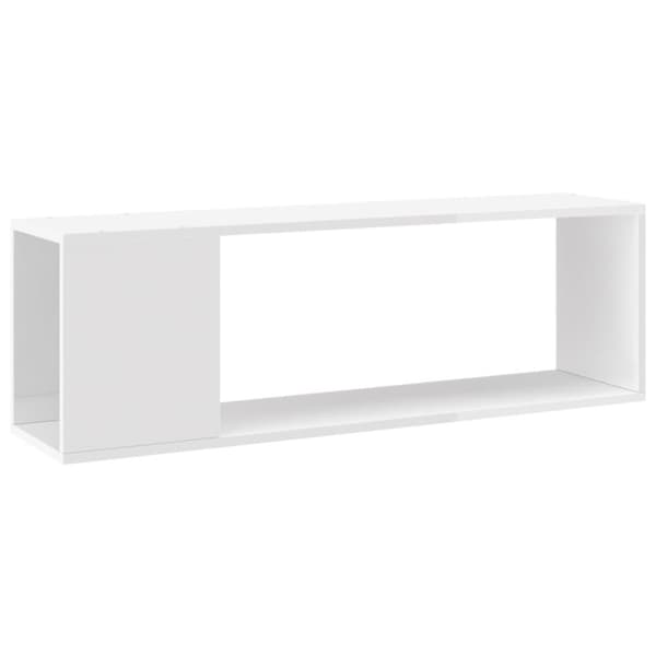 vidaXL TV-taso korkeakiilto valkoinen 100x24x32 cm tekninen puu