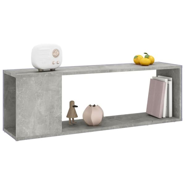 vidaXL tv-bord 100x24x32 cm konstrueret træ betongrå