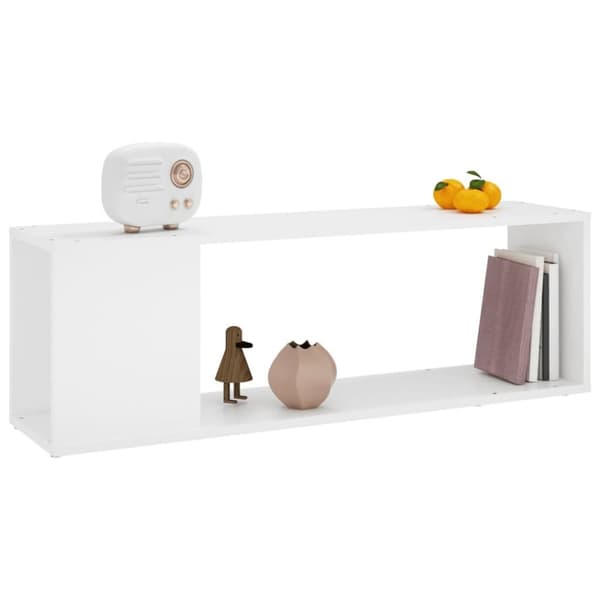 vidaXL tv-bord 100x24x32 cm konstrueret træ hvid