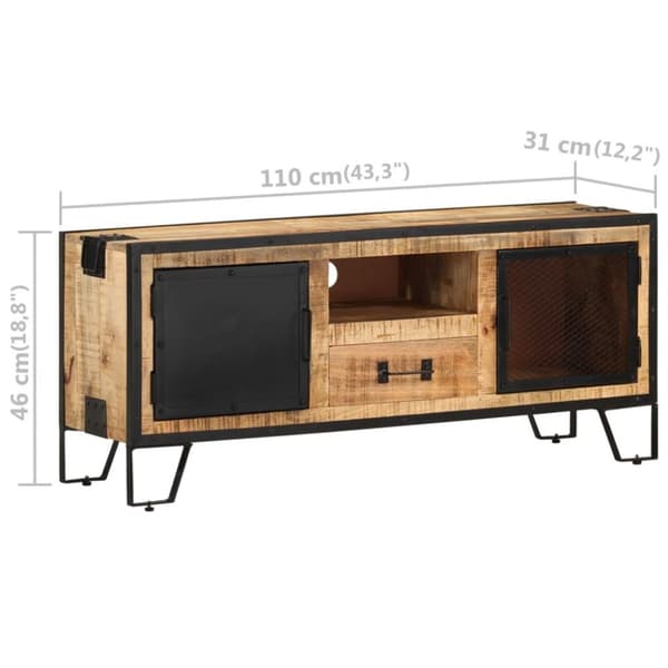 vidaXL tv-skab 110x31x46 cm ru mangotræ