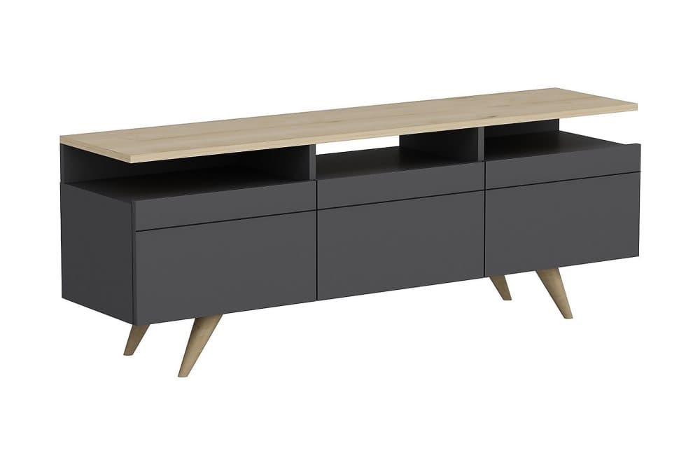 TV-MÖBELSET 35x150 cm Antracit/Natur