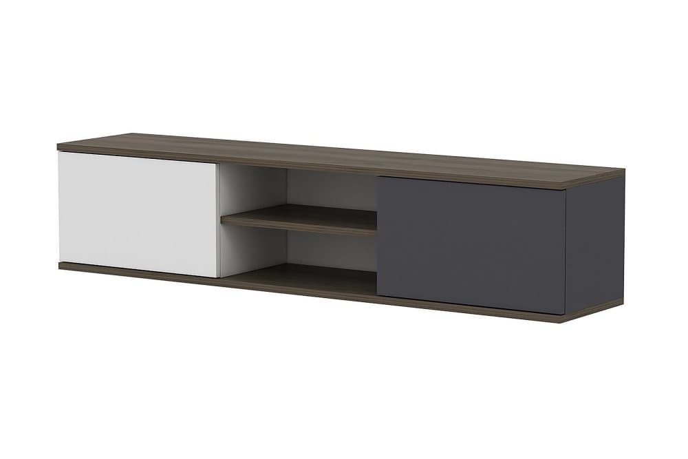 TV-BÄNK 160 cm Antracit/Valnöt