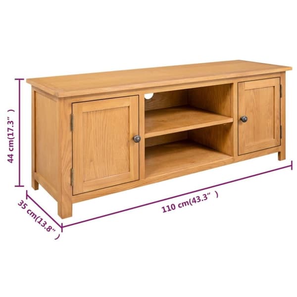 vidaXL TV-benk 110x35x44 cm heltre eik