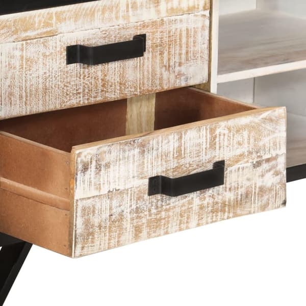 vidaXL TV-bänk 110x30x41 cm massivt akaciaträ