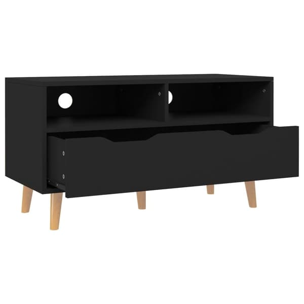vidaXL Tv-bänk svart 90x40x48,5 cm konstruerat trä