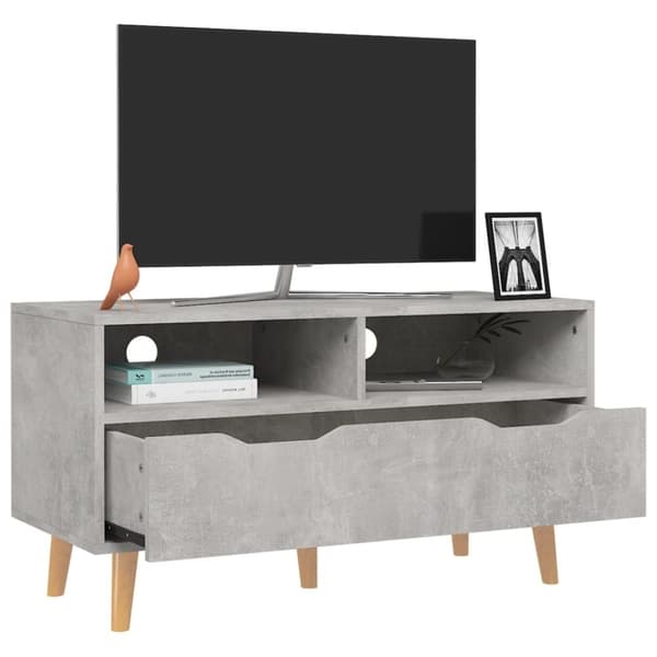 vidaXL TV-benk betonggrå 90x40x48,5 cm konstruert tre