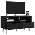 Miniatyrbillede 4 af 9: vidaXL tv-bord 90x40x48,5 cm konstrueret træ sort højglans