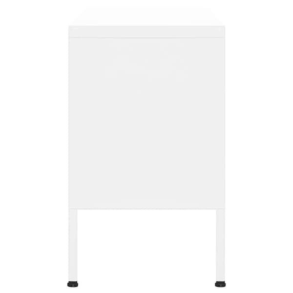 vidaXL TV-benk hvit 105x35x50 cm stål