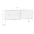Miniatyrbilde 8 av 10: vidaXL TV-benk hvit 105x35x50 cm stål