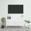 Miniatyrbilde 10 av 10: vidaXL TV-benk hvit 105x35x50 cm stål