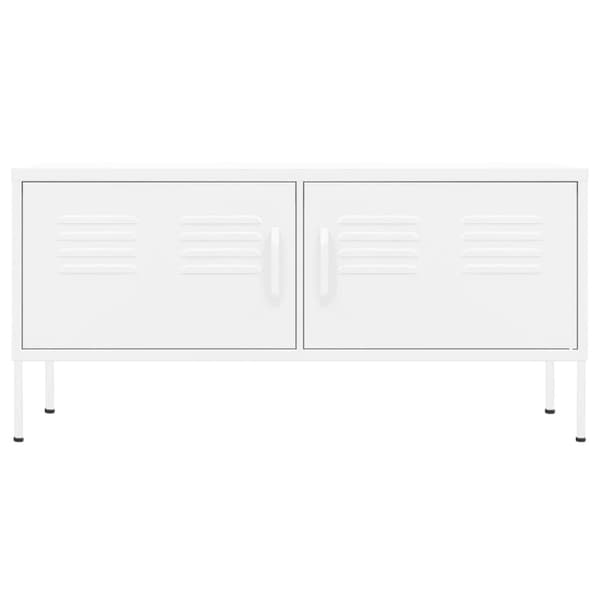 vidaXL TV-benk hvit 105x35x50 cm stål