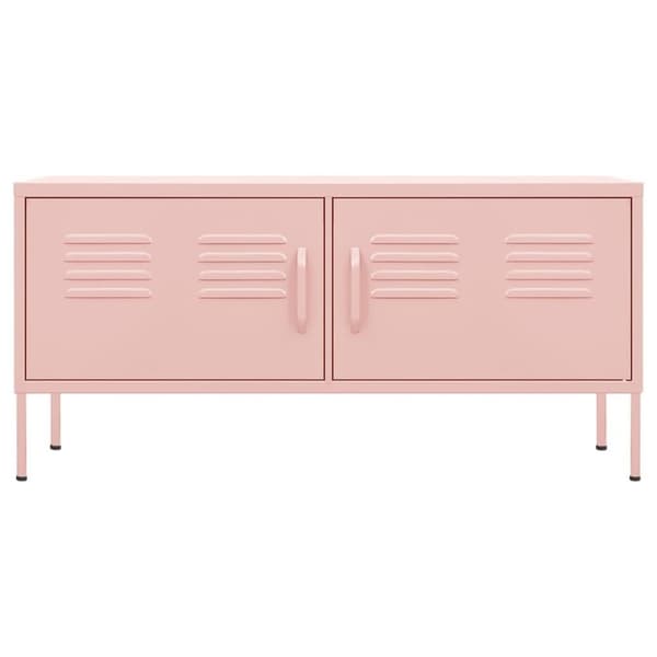 vidaXL Tv-bänk pink 105x35x50 cm stål