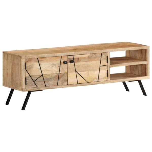 vidaXL TV-taso 110x30x40 cm täysi mangopuu