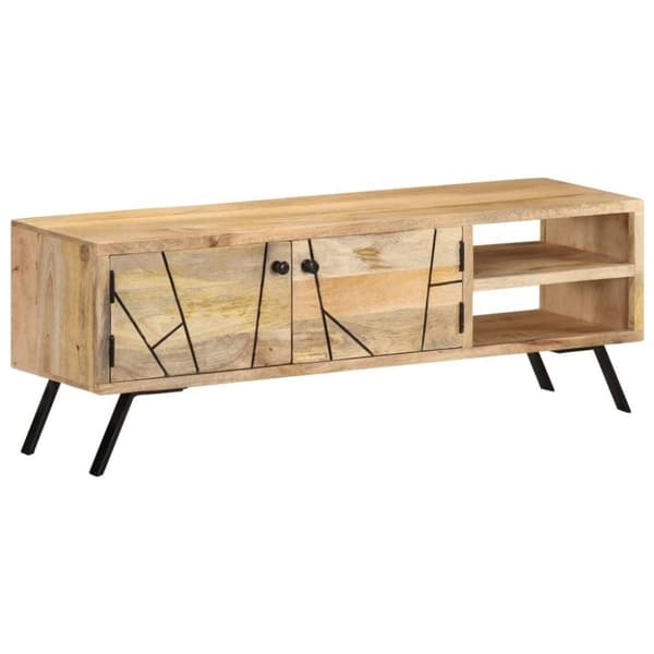 vidaXL TV-taso 110x30x40 cm täysi mangopuu