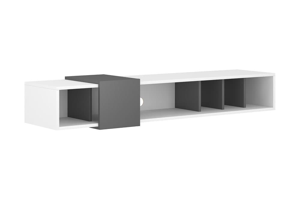 RAFELBUNYOL Tv-bänk 150 cm Vit/Antracit