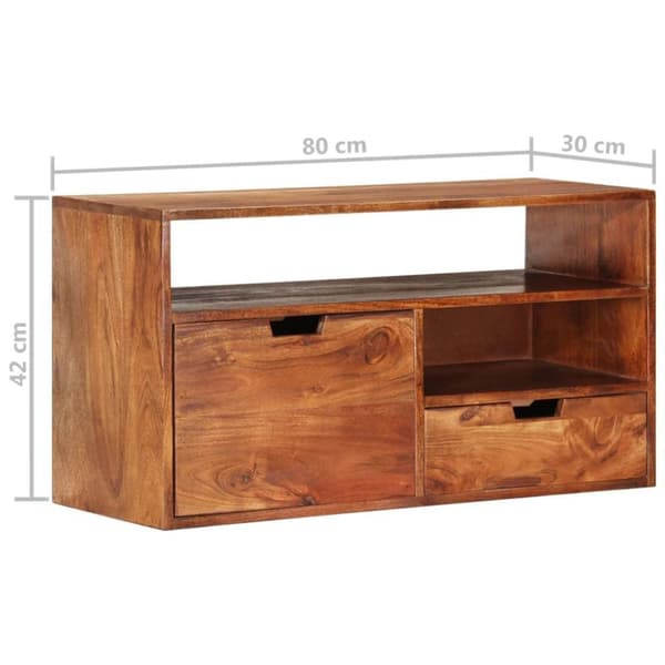 vidaXL tv-skab 80x30x42 cm massivt akacietræ