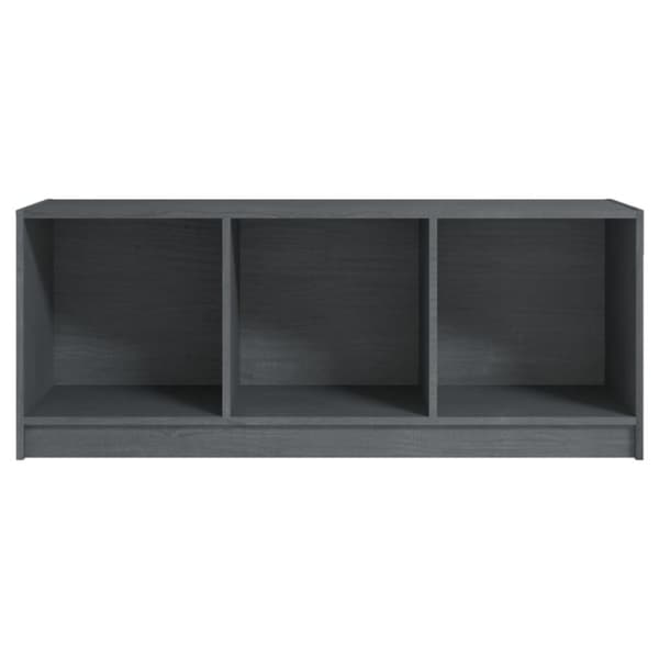 vidaXL TV-bänk grå 104x33x41 cm massiv furu