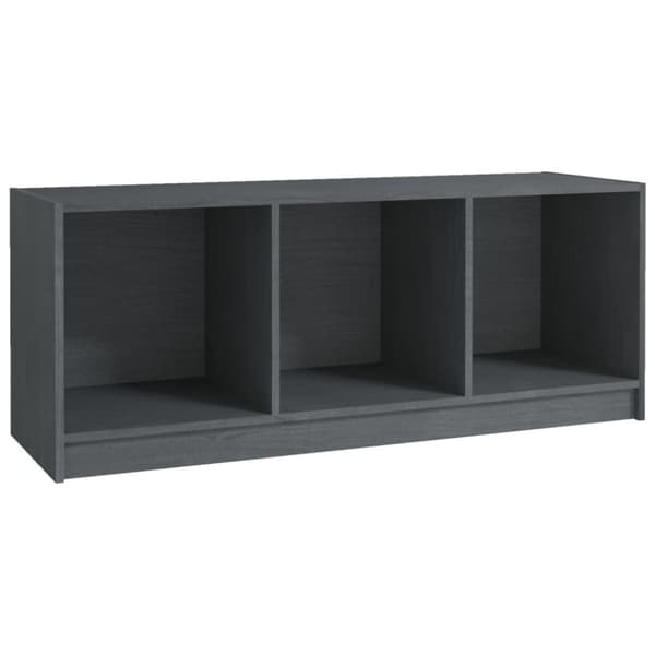 vidaXL TV-bänk grå 104x33x41 cm massiv furu