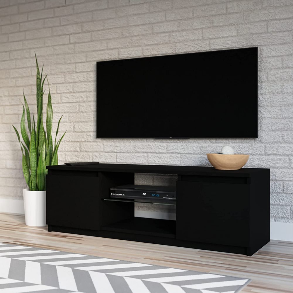 Demi TV-bänk, längd 120 cm, svart