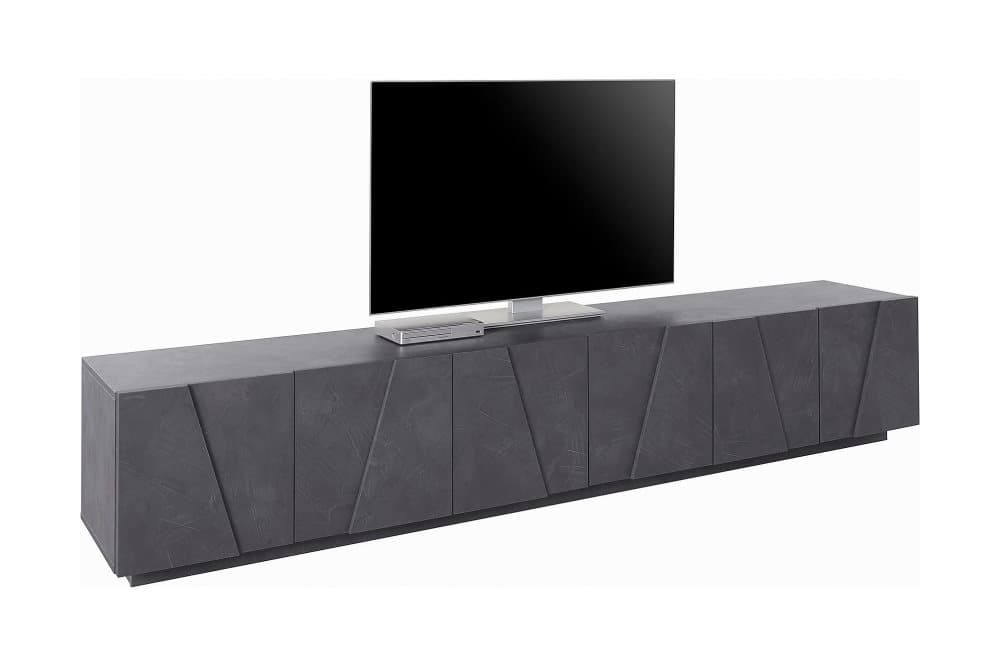 PINGON Tv-bänk 244 cm 6 Dörrar Antracit