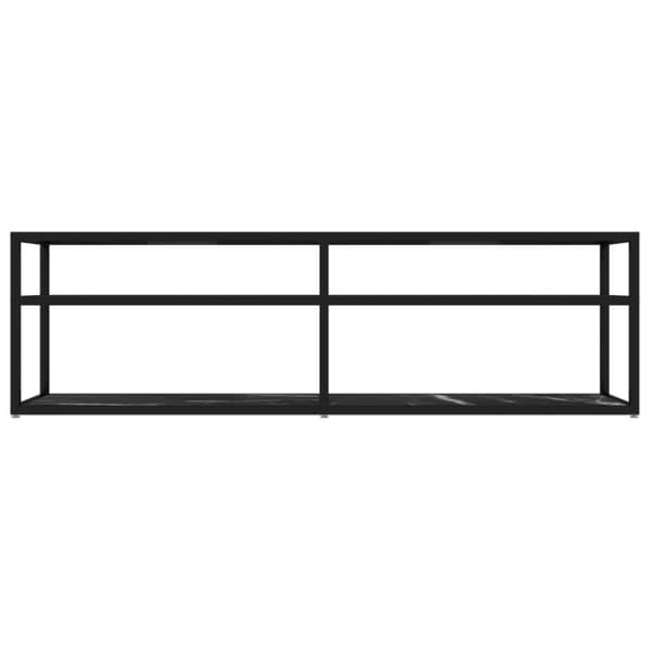 vidaXL TV-benk svart marmor 160x40x40,5 cm herdet glass
