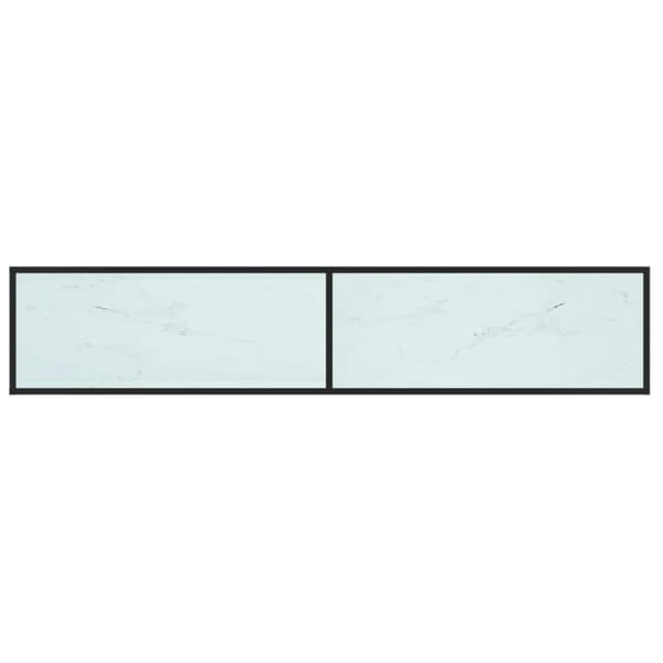 vidaXL TV-bänk vit marmor 200x40x40,5 cm härdat glas