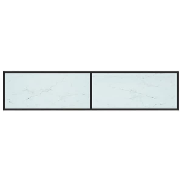 vidaXL TV-benk hvit marmor 180x40x40,5 cm herdet glass