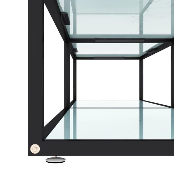 vidaXL TV-benk hvit marmor 180x40x40,5 cm herdet glass