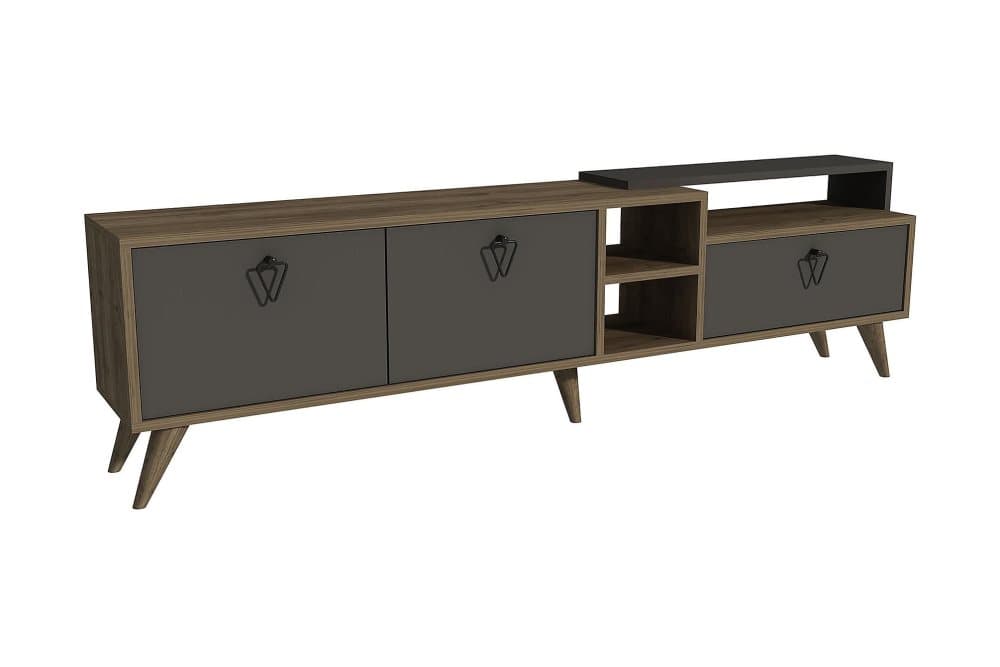 CHANARD Tv-bänk 183 cm Valnöt/Antracit