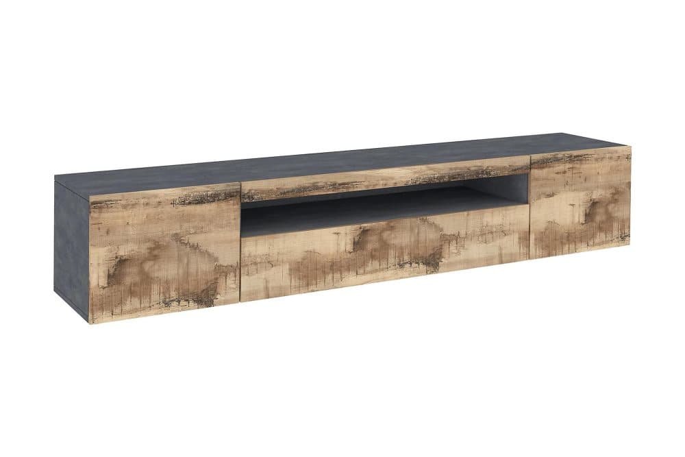 DAVOSER Tv-bänk 200 cm Antracit/Brun