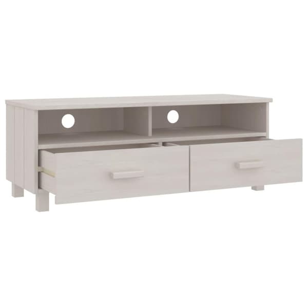 vidaXL tv-skab HAMAR 106x40x40 cm massivt fyrretræ hvid