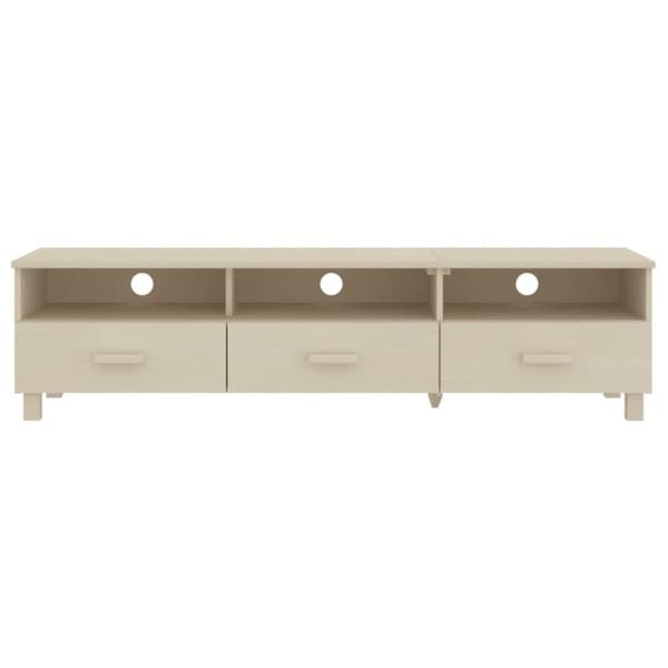 vidaXL tv-skab HAMAR 158x40x40 cm massivt fyrretræ honningbrun
