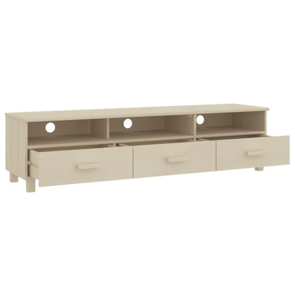 vidaXL tv-skab HAMAR 158x40x40 cm massivt fyrretræ honningbrun